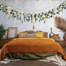 Artificial Hanging Eucalyptus Wall Decor Boho Bedroom Wall Decor with String ...