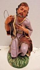 Fontanini Italy Paper Mache Joseph Kneeling Nativity 12" Scale Figurine
