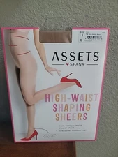 ASSETS by Spanx High Waist Shaping Sheers Built in Shaper Short Size 1 Nude New