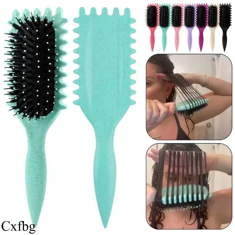Cepillo para cabello rizado, cepillo definidor de rizos, cepillo para peinar cerdas 2025 para cabello rizado Foto 3 de 4