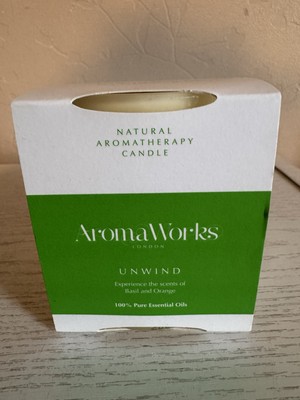 Aromaworks London Unwind Basilikum und Orange Glas Kerze - 100% ätherische Öle