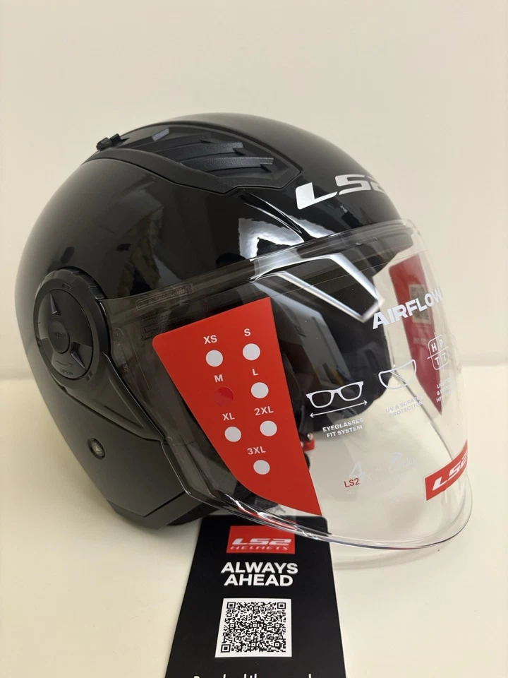 Casco Jet Ls2 OF616 Airflow 2 Solid Nero ( TAGLIA S L XL XXL) Gloss Black - Image 1 of 4
