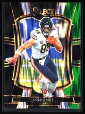 2025 Panini Select - Premier Level Cole Kmet #174 Black & Green Shock Prizm