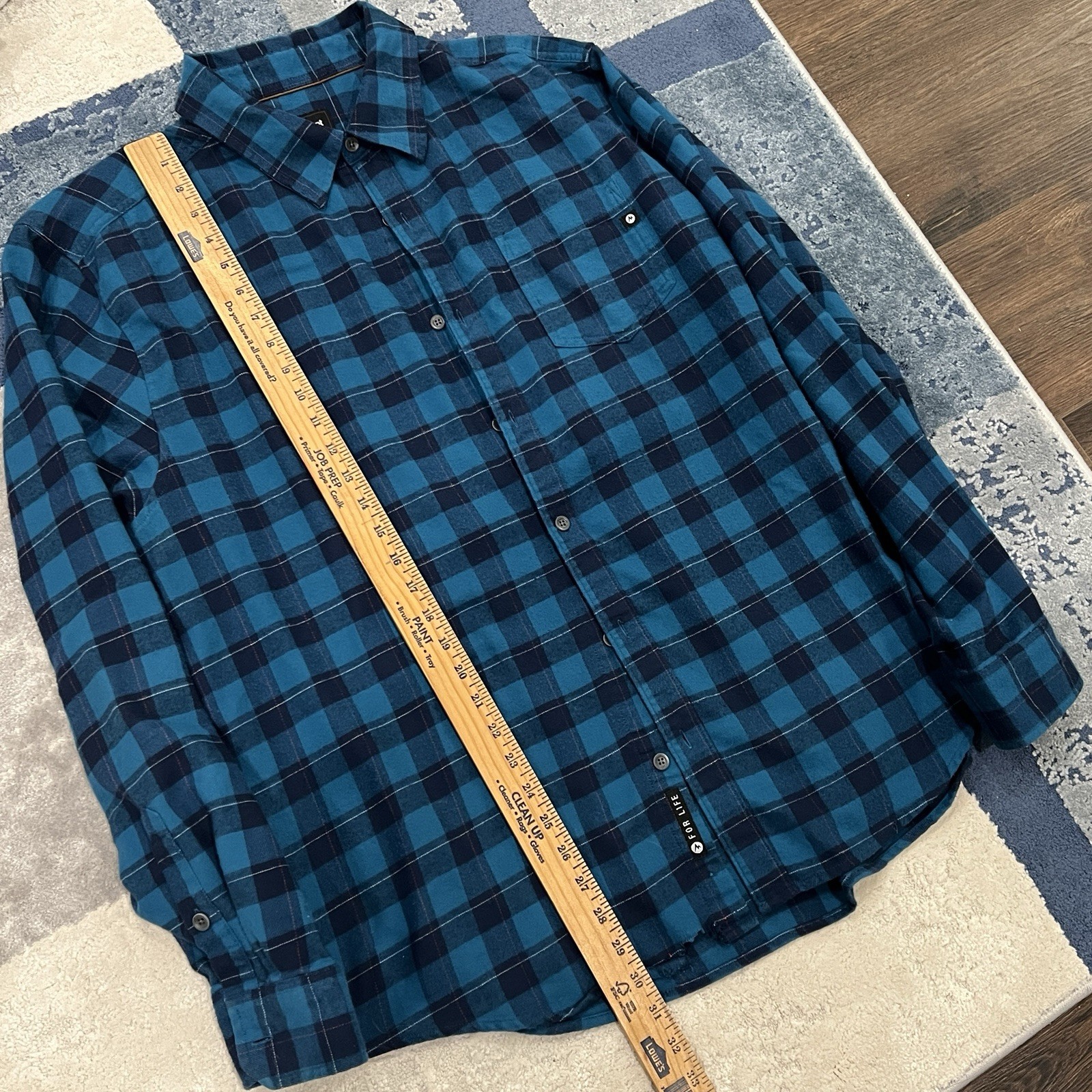Marmot Performance Flannel Button Down Shirt Blue… - image 2