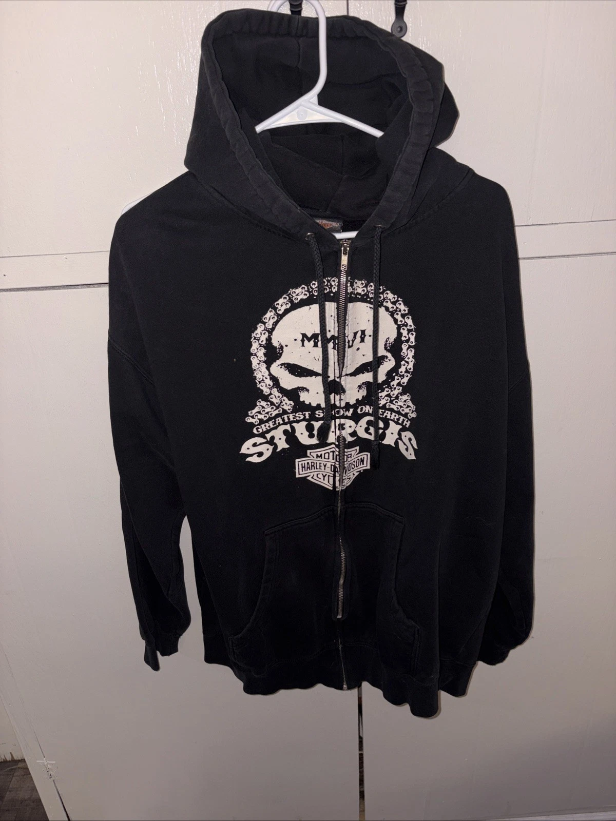 mens L/XL Harley Davidson Deadwood sturgis hooded jacket So Dakota