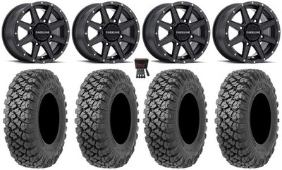 Raceline Hostage 14'' Black Wheels 30'' Alpha Tires Honda Pioneer 1000 / Talon