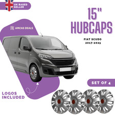 15" WHEEL TRIMS HUB CAPS COVERS TRIMS RIMS TO FIT FIAT SCUDO 2017-2025