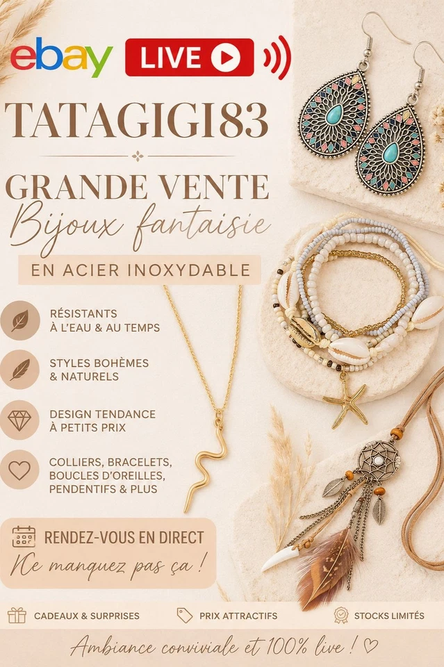Vente de Bijoux Fantaisie / Acier Inoxydable