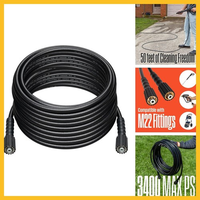 #ad PVC Pressure Washer Hose Max PWHOSE50 50ft Electric Washers 1 Pack Black $36.44