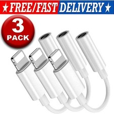 For iPhone Headphone lot Adapter Jack 8Pin to 3.5mm Aux Cord Dongle Converter