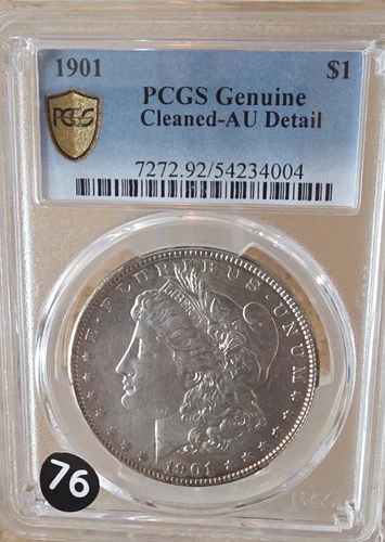 1901-P Morgan Silver Dollar PCGS-Graded/Gold Shield AU Detail Historic
