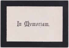 Victorian In Memoriam Card Ann Tomlinson 1885 Beverley Yorkshire