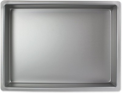 PME OBL09123 Aluminium Längliche Kuchenform 9 x 12 x 3 Zoll Tief Silber