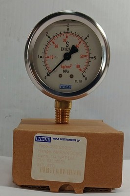 1 NEW WIKA EN837-1 213.53 2.5'' SS LIQUID FILLED PRESSURE GAUGE NIB *MAKE OFFER*
