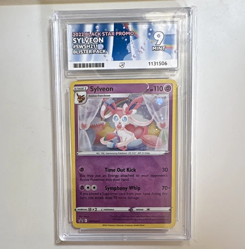 Pokémon TCG Sylveon Sword & Shield Black Star Promo Holo Graded Ace 9 English UK