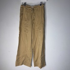 Joie Lyocell Camel Brown Pull On Pants Tie Waist Wide Leg Size Small