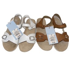 Cat Jack Lot Of Two Sandals Little Girl Size 12 New With Tags White Chestnut