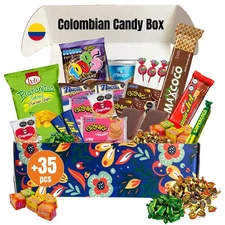 Colombian Assortment Candy Food Sweet Snacks Gift Crate Box Assorted Cookies