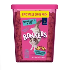 Bonkers Bites Seafood Flavor Cat Treats - 30oz