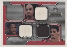 2002 Upper Deck Ovation Authentics Triple Warm-Ups Eddy Curry Marcus Fizer 8d4