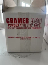 Cramer 950 Porous Athletic Tape 1.5” X 15 Yds 28 Rolls Latex Free | New READ