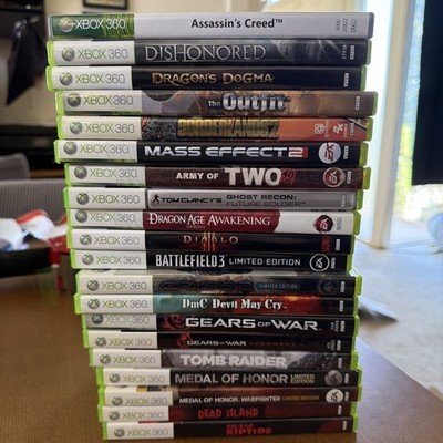 LOT OF 20 M-RATED XBOX 360 GAMES WITH BOX/MANUAL. DEAD ISLAND, MASS EFFECT
