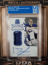 2023-24 The Cup Devon Levi Rookie Auto Patch RPA /249 Sabres RC UGC Slab