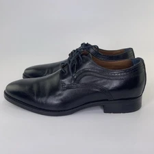 Johnston & Murphy Mens Black Dandridge Plain Toe Oxford Dress Shoes sz 9.5