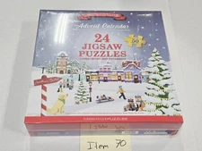 Eurographics Advent Calendar 24 Jigsaw Puzzles 50 Pieces Christmas Town Fair