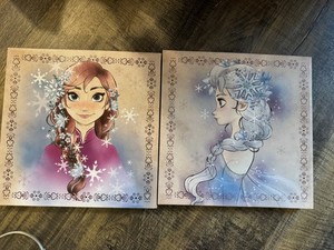 Elsa and Anna Floral Set of 2 Wall Decor