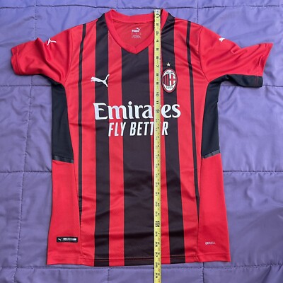 サッカーユニフォーム AC Milan w AC MILAN 2021-22 HOME FOOTBALL SOCCER JERSEY PUMA 757035-01 MEN Sz