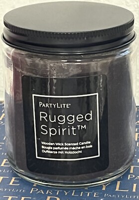PartyLite 1 Docht Duftwachsglas Deckel Holzdocht Leather Musk NEU OVP G1072024