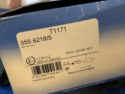 Pagid Brake Pad Set for MERCEDES BENZ Ml W163 Part # 1634200320 