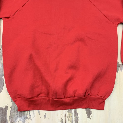 FRUIT OF THE LOOM - Vtg 80s NWT Red Made in USA Blank Sweatshirt, Mens LARGE - Picture 4 of 10