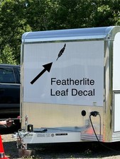 Featherlite Aluminum Trailer Leaf Logo Decal Black 18” Replacement Sticker