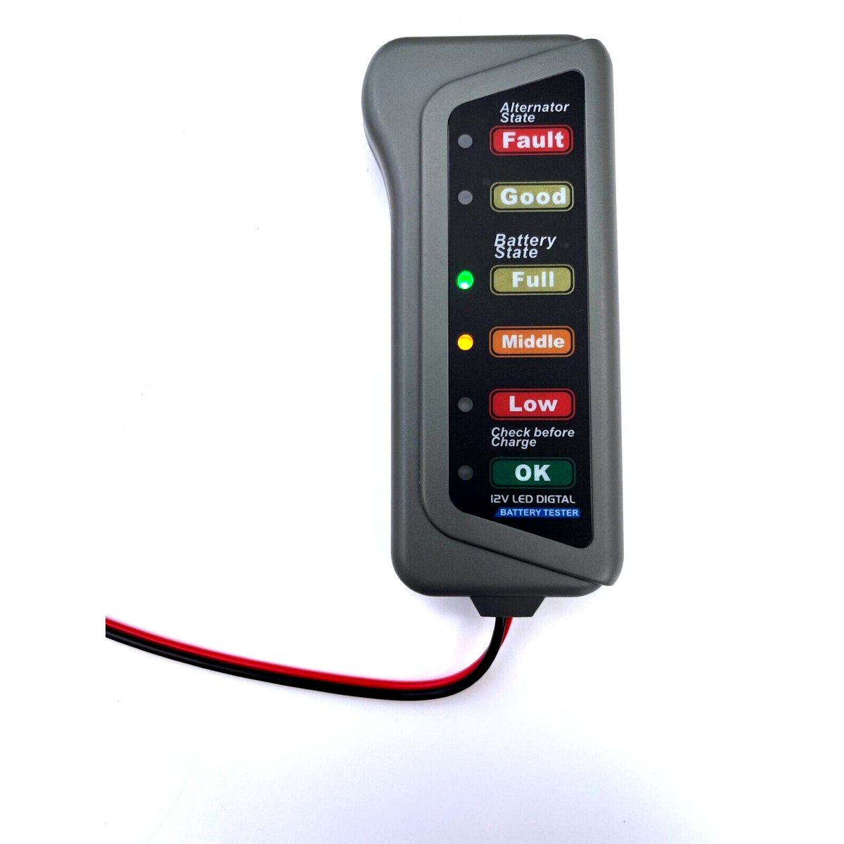 Technicat Microcat – Tester Batteria Per Barca Da Pesca A LED (Semaforo Verde, Giallo, Rosso)