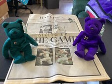 Cal Ripken Jr. 8, Mark McGwire 25 Bamm Beano's Plush Bears  Newspaper