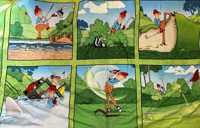 WILMINGTON PRINTS Golf “Sand -Trapped” Douglas Laird WP Cotton Fabric Panel