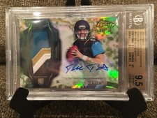2014 Finest Blake Bortles RC 5 Color Jersey Camo Auto /10 BGS 9.5 GEM MINT W/10 