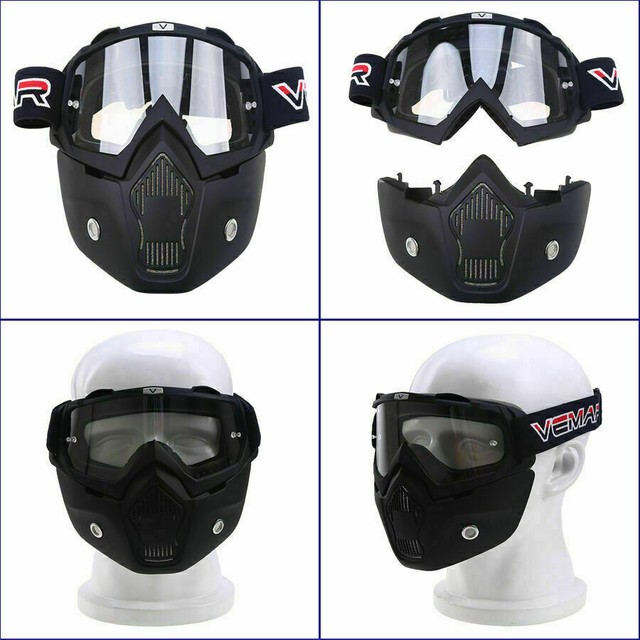 Sport Motorcycle Full Face Goggles Helmet Shield Anti Fog Eyewear