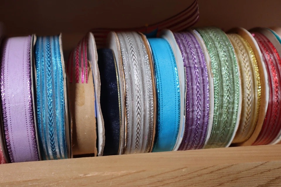 Ribbon Lot 100’s of spools 3/8”, 5/8”, 7/8”, 1/2” - Image 4 of 4