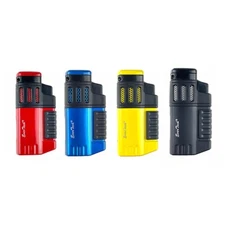 3 PACK Ever Tech Quad Torch Lighter W/ Cigar Punch