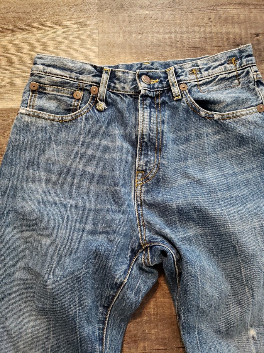 R13 Milf Jeans in Kelly Blue Sz 27 High-Rise Distressed