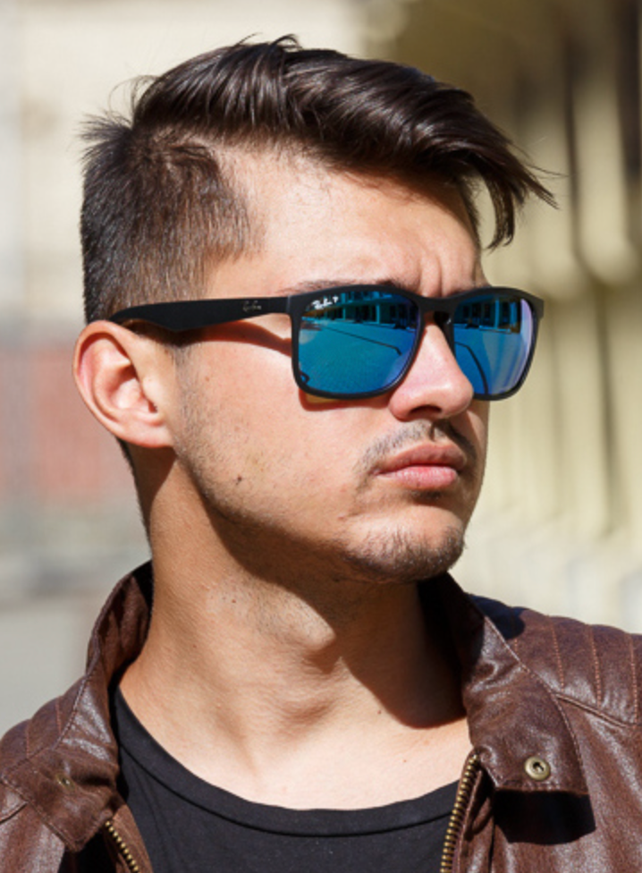 New Ray-Ban RB 4264 601-S/A1 58-18 Blue Mirror Polarized CHROMANCE