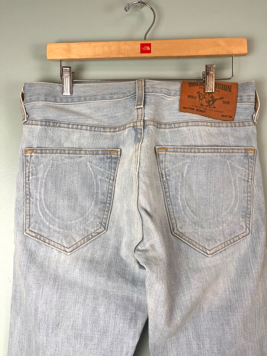 美品　TRUE RELIGION BOBBY ストレートジーンズ　USA製 ロゴ 美品 TRUE RELIGION BOBBY ストレートジーンズ USA製 ロゴ