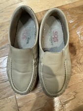 Women's Sas Slip On Leather Shoes SZ 6.5 Extra Comfort Soles Tan Made In USA