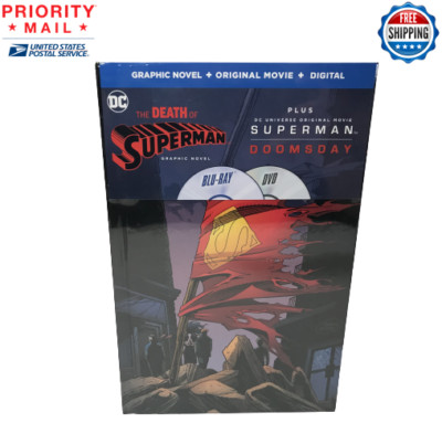The Death of Superman Graphic Novel and SUPERMAN:DOOMSDAY (BLU-RAY+DVD Set) NEW