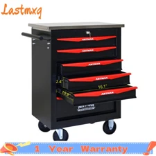 6 Drawers Multifunctional Tool Cart w/ Wheels Rolling Tool Storage for Garage