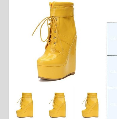 ladies yellow ankle boots