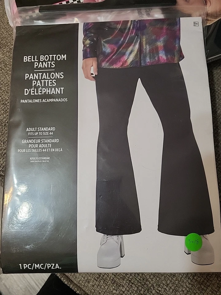 Calça Bell Bottom anos 60 discoteca hippie adulto padrão serve até o tamanho 44 #3018 - Imagem 2 de 3